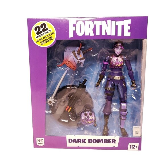Fortnite Dark Bomber 7-Inch Action Figure Accessories 22 Moving Parts - Picture 2 of 6